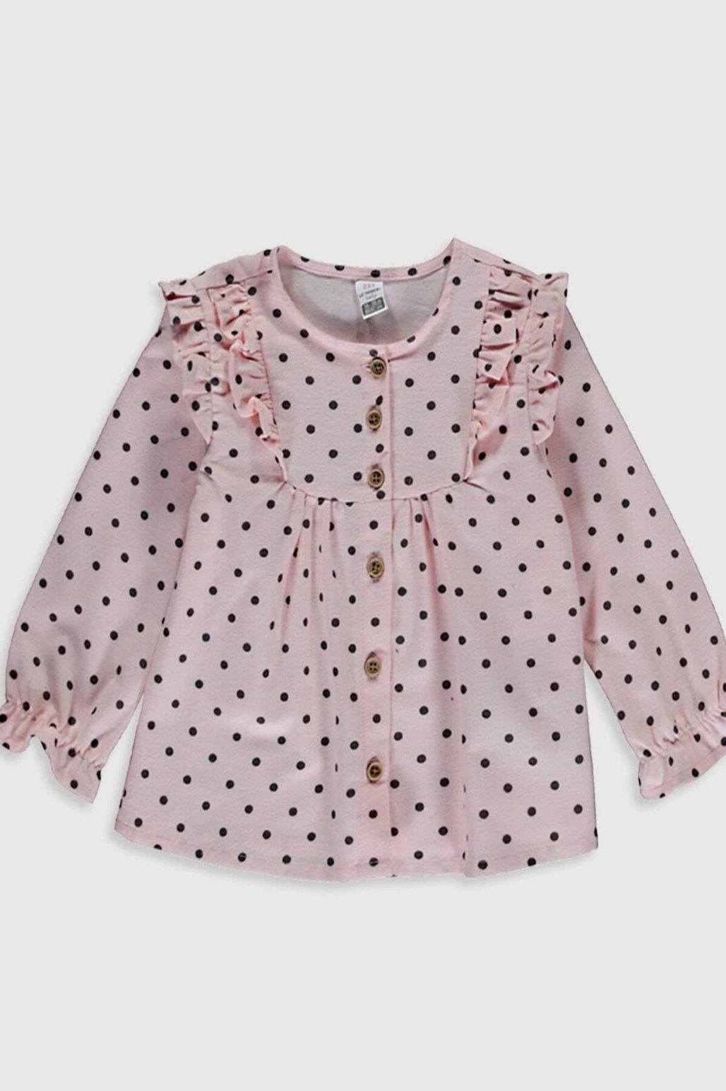 Kız Bebek Pembe Baskılı Lt4 Gömlek