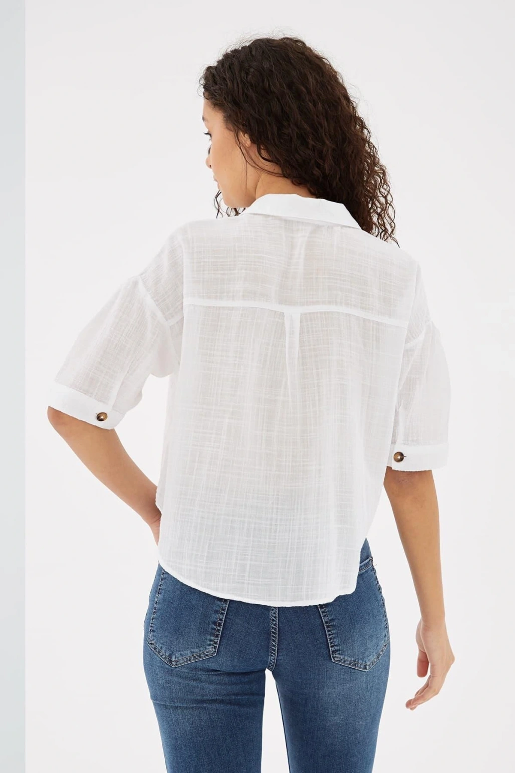 Crop Gömlek Beyaz / White