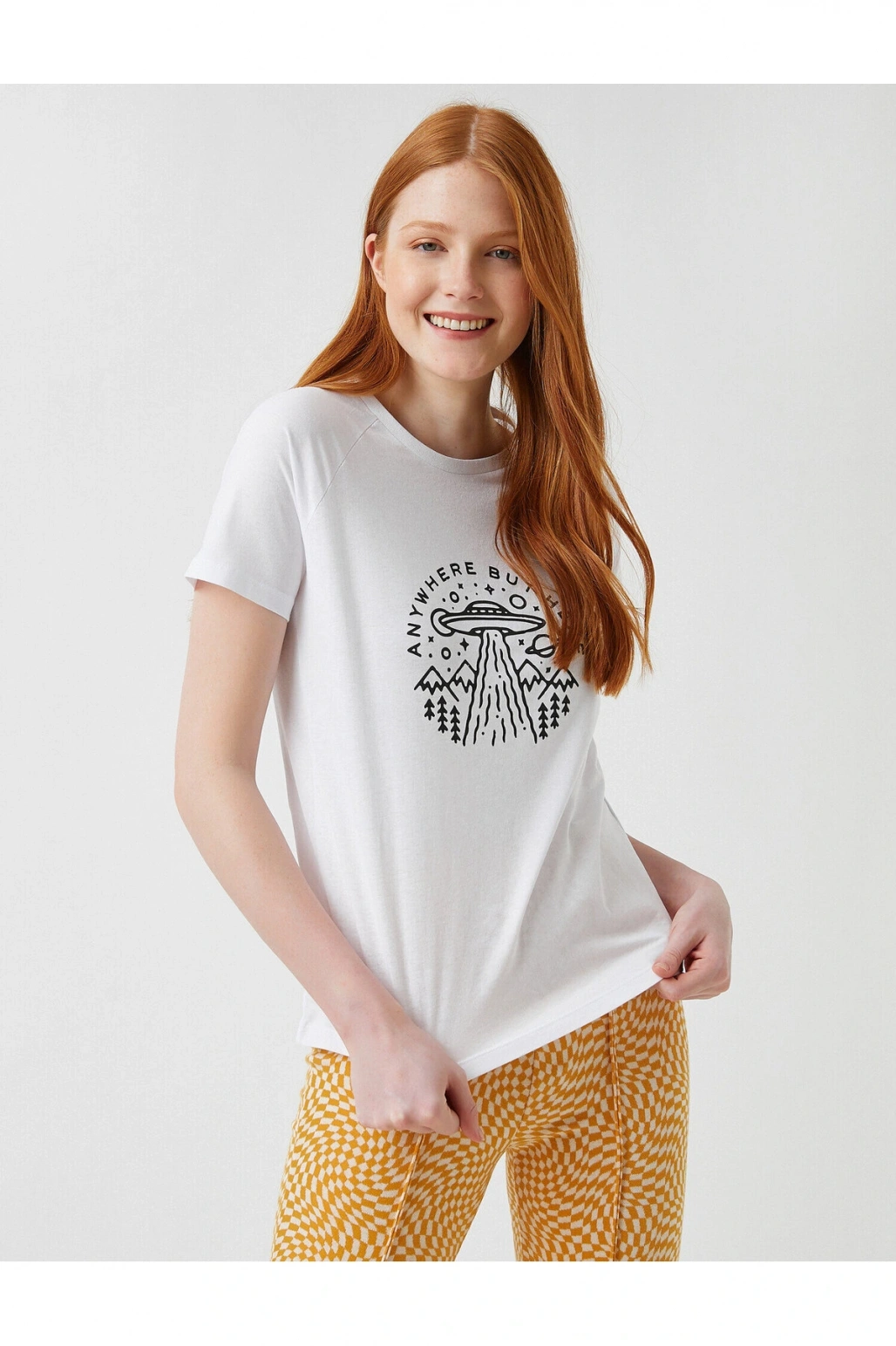 Kadın Ekru T-Shirt 2SAL10249IK