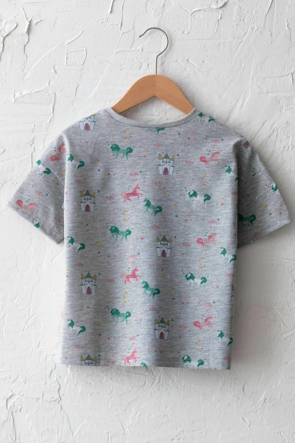 Kız Çocuk Gri Baskılı Lrw T-Shirt