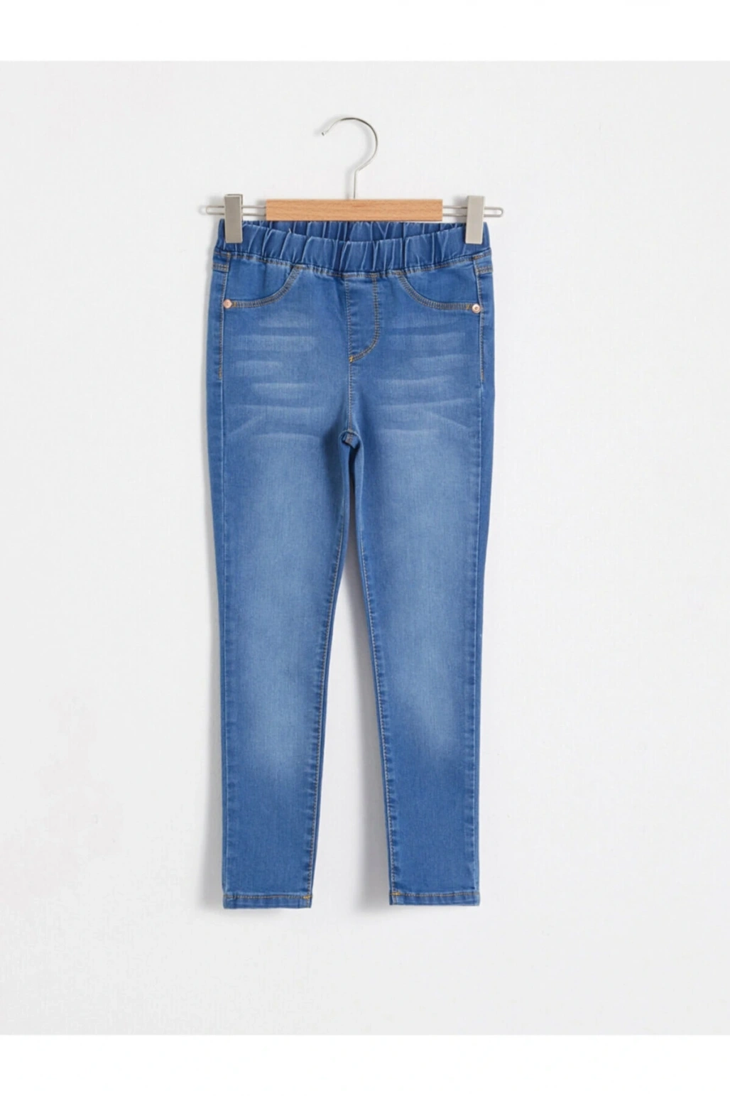 Kız Çocuk Mavi Düz Jean