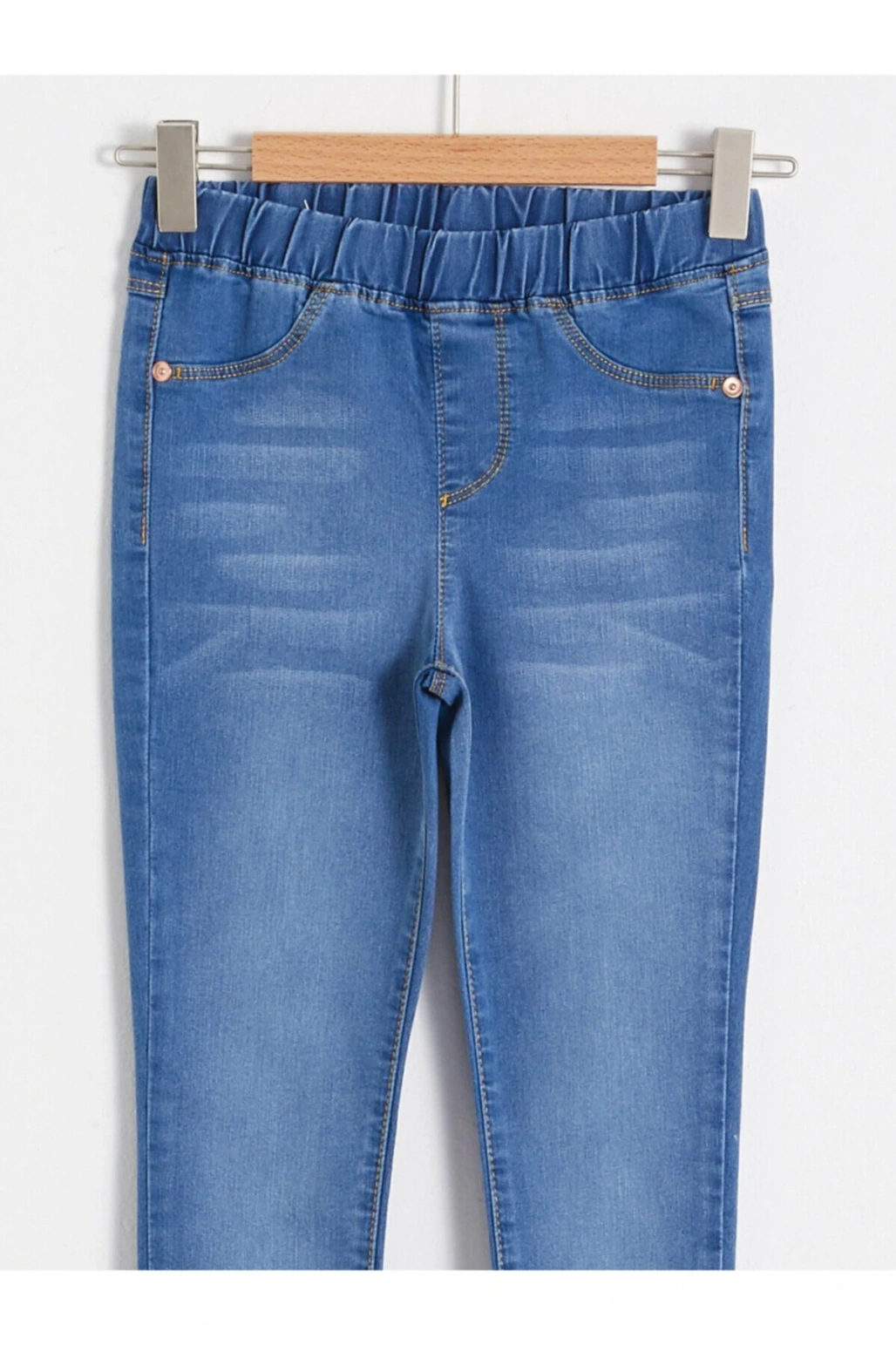Kız Çocuk Mavi Düz Jean