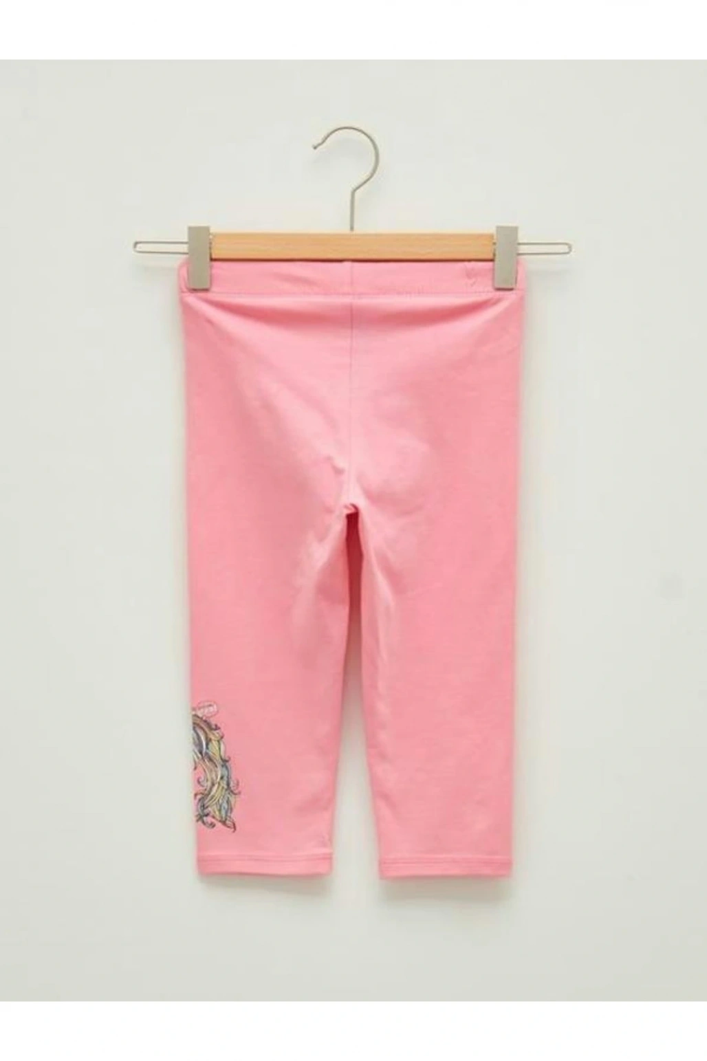 Beli Lastikli Baskılı Pamuklu Kız Çocuk Tayt (S1)