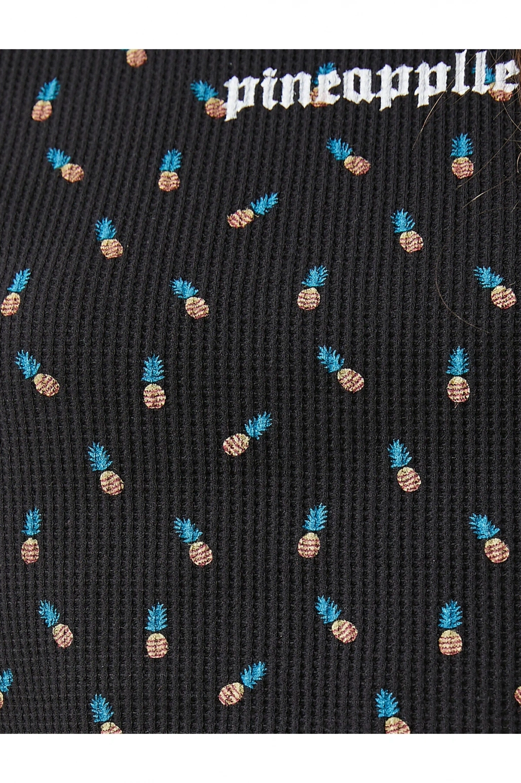 Baskılı Crop Tişört Fırfır Detaylı Pamuklu