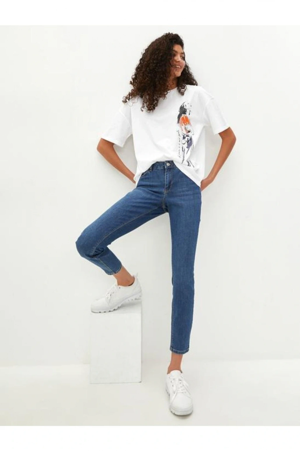 Normal Bel Skinny Fit Kadın Rodeo Kot Pantolon