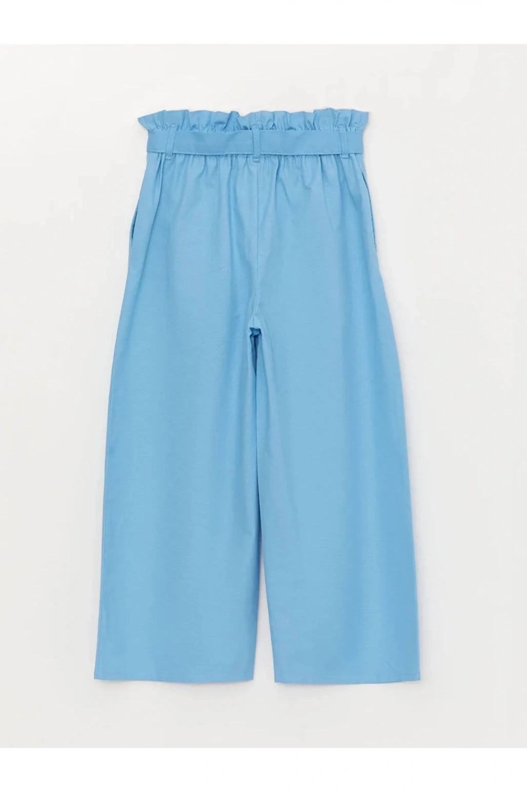 Beli Lastikli Basic Geniş Paça Kız Çocuk Capri