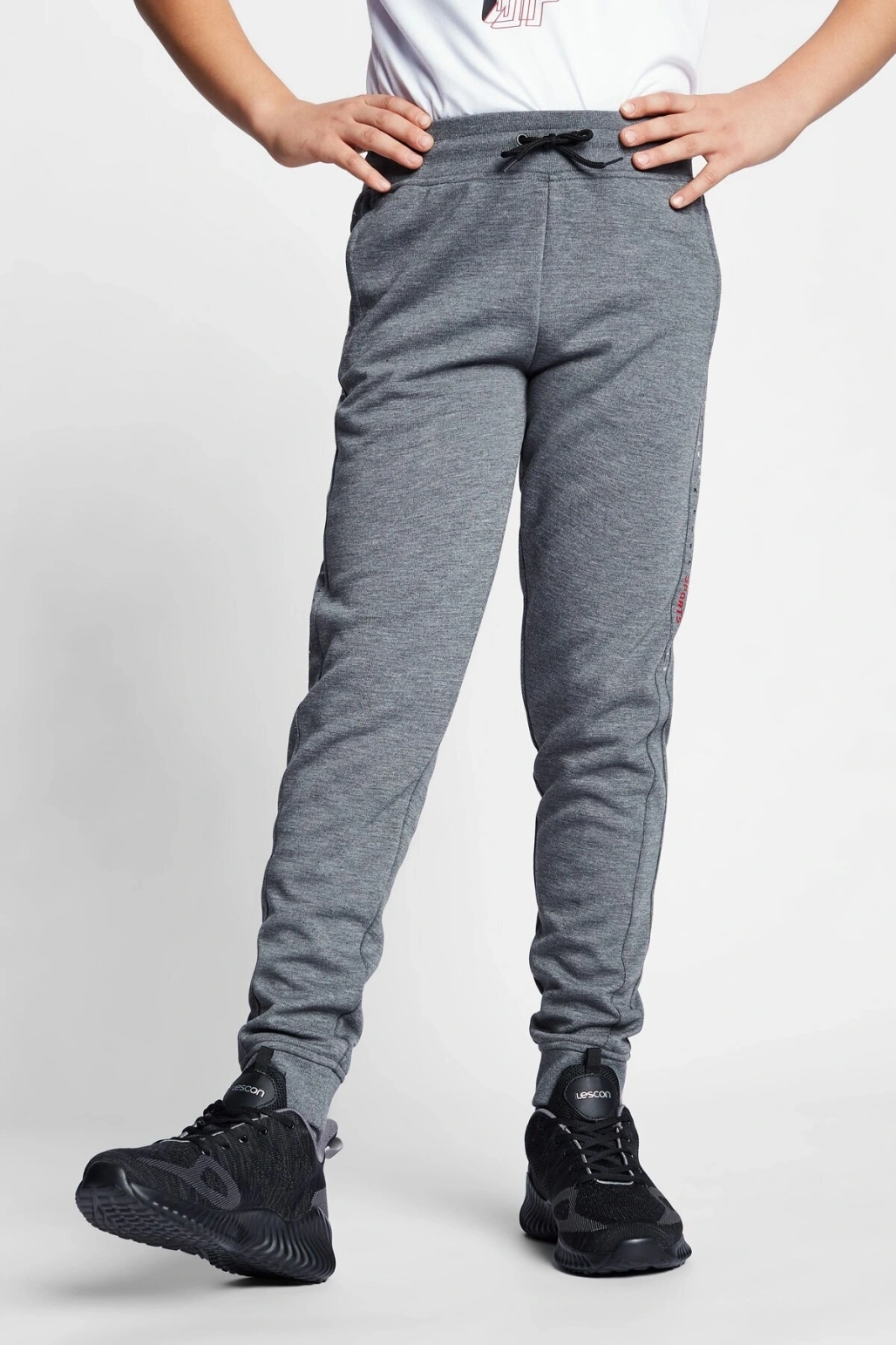 Gri Melanj Çocuk Eşofman Altı 22b-3104