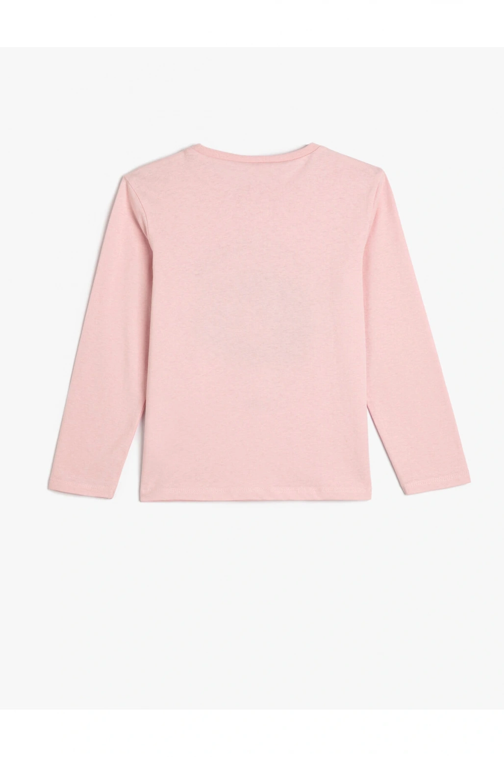 Tişört Uzun Kollu Bisiklet Yaka Baskılı Pamuklu