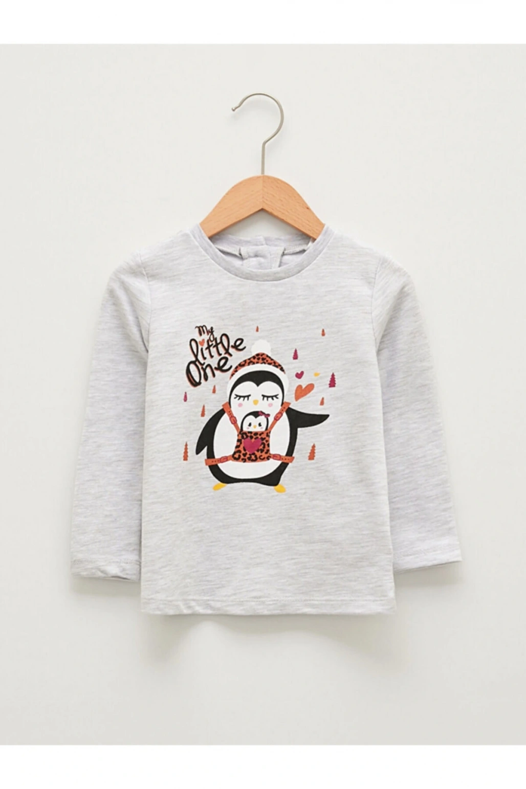 Bisiklet Yaka Uzun Kol Baskılı Kız Bebek Sweathirt