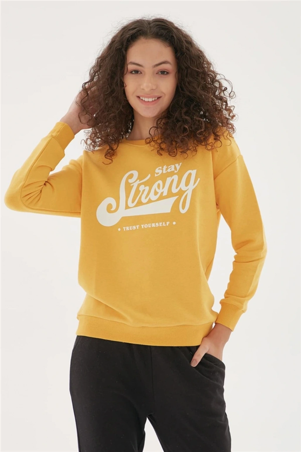 22k0578k1 Kadın Baskılı Sweatshirt