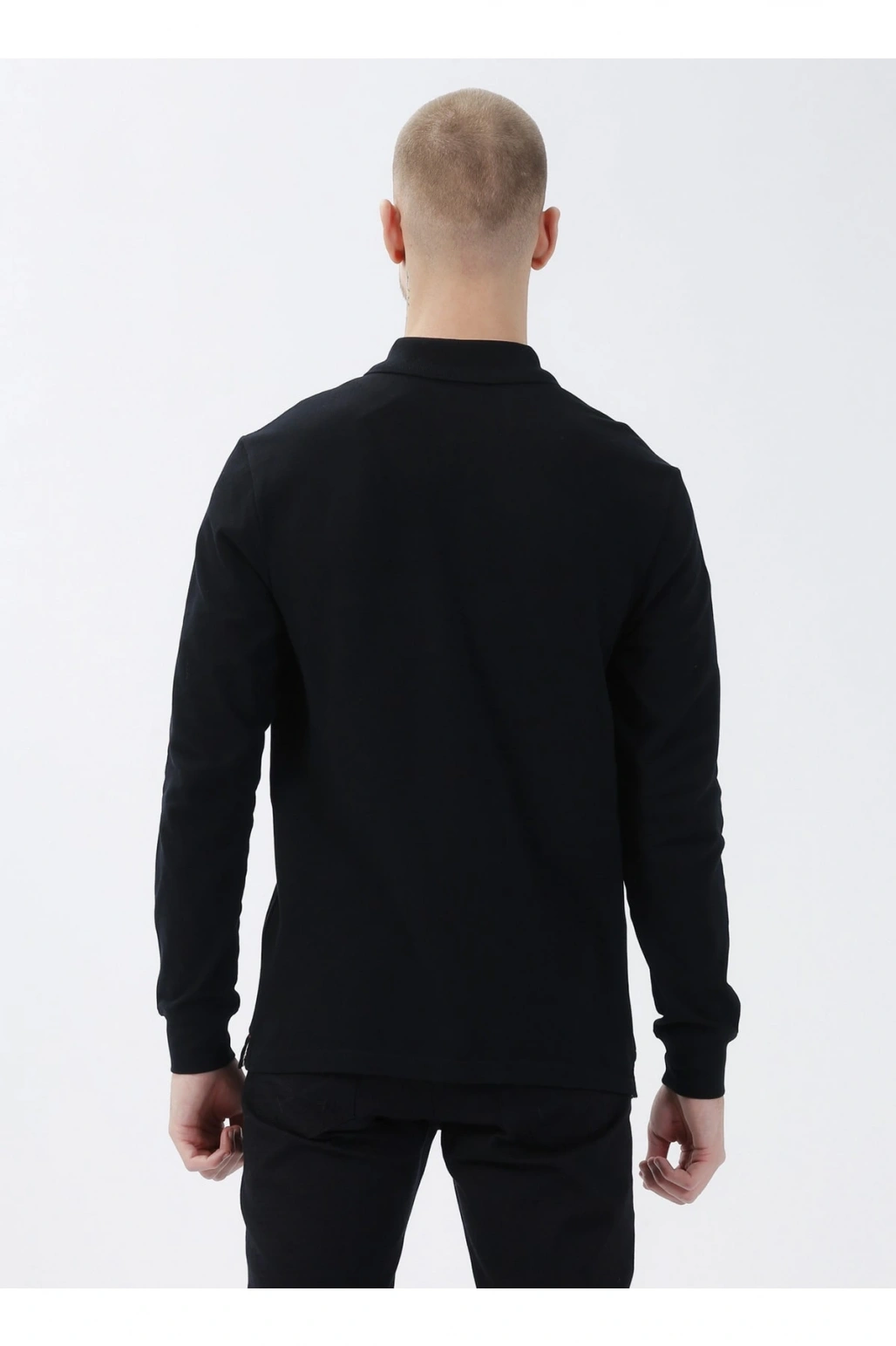 Polo Yaka Siyah Erkek Sweatshırt Tp03sk022