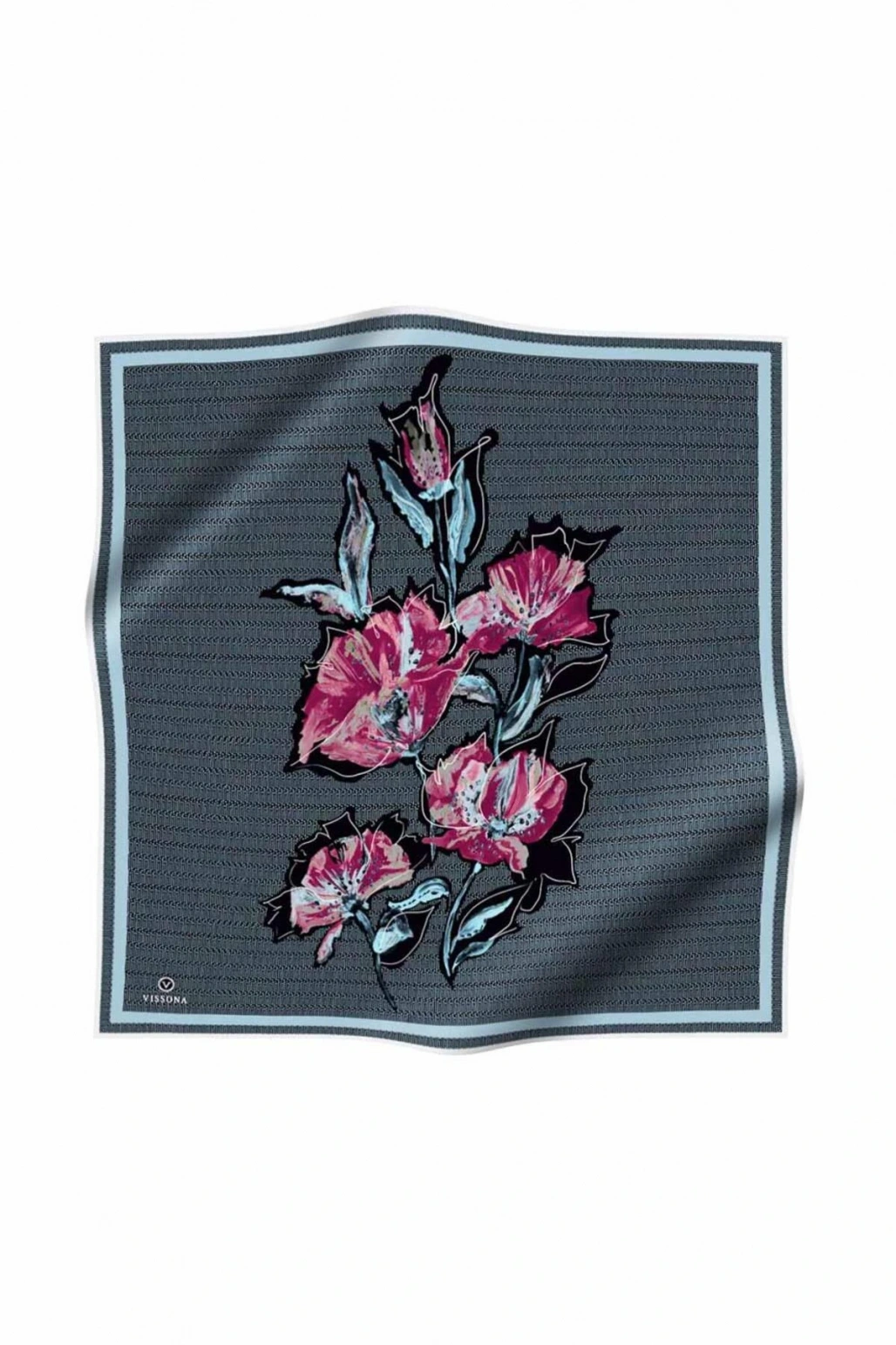 Kadın Twill Ipel Eşarp Mürdüm - Bebe Mavisi