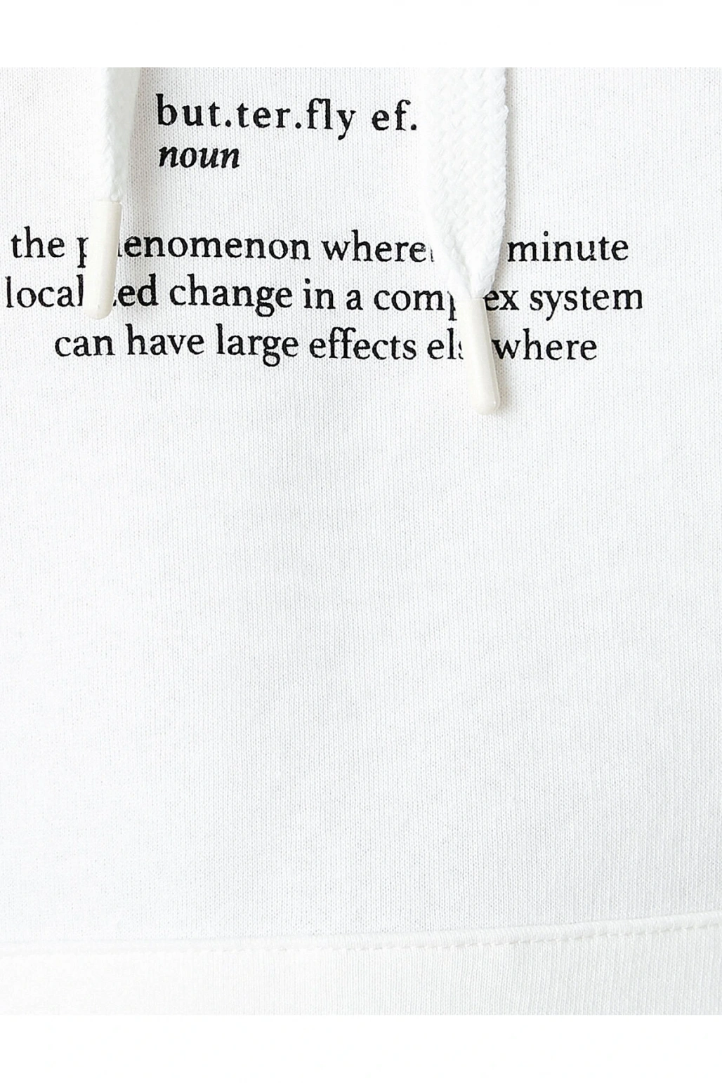 Kelebek Baskılı Sweatshirt Kapüşonlu Uzun Kollu