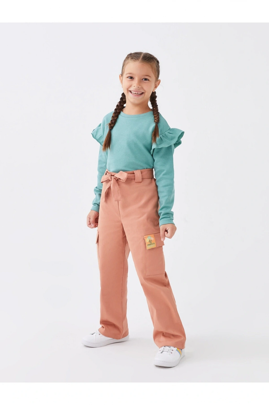 Bisiklet Yaka Basic Uzun Kollu Kız Çocuk Tişört