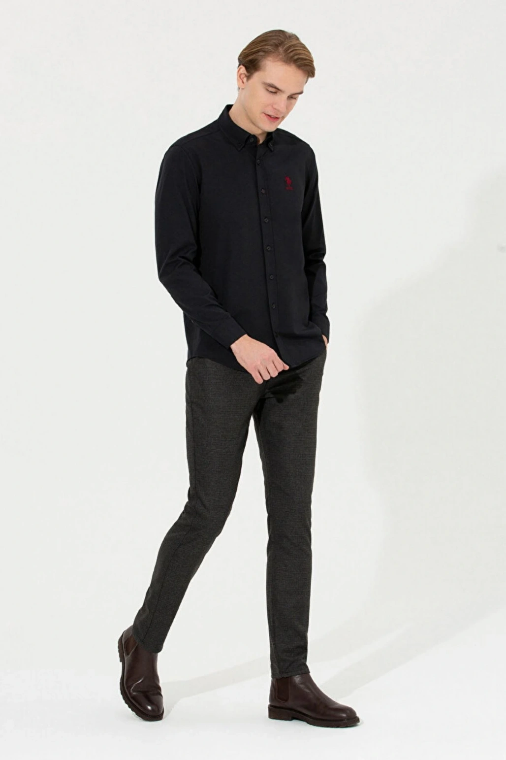 Gox022k Us Polo Assn Erkek Gömlek 1450315 Siyah