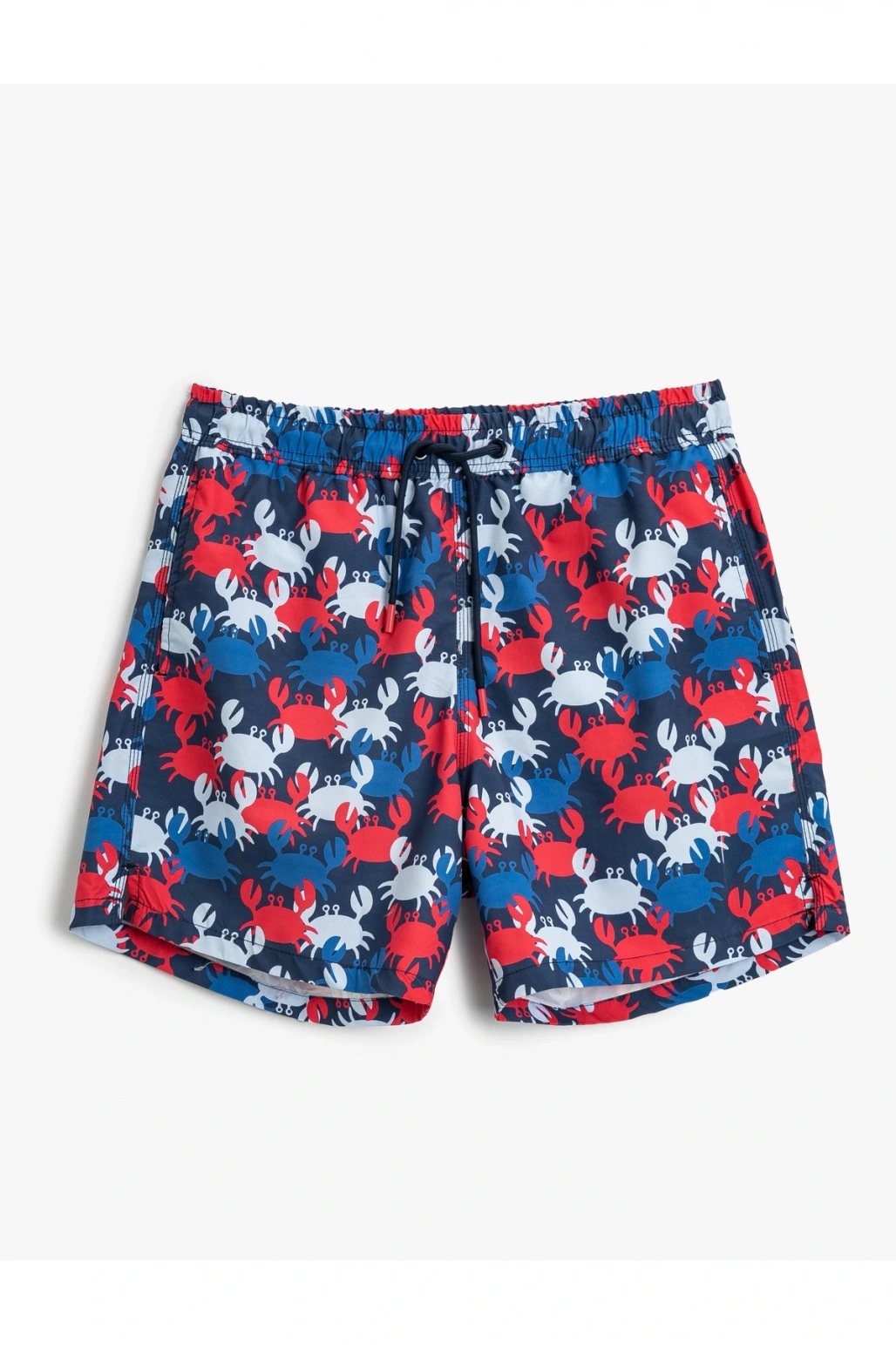 3Sam00063Bw B24 Mavi Desenli Erkek Deniz Shortu