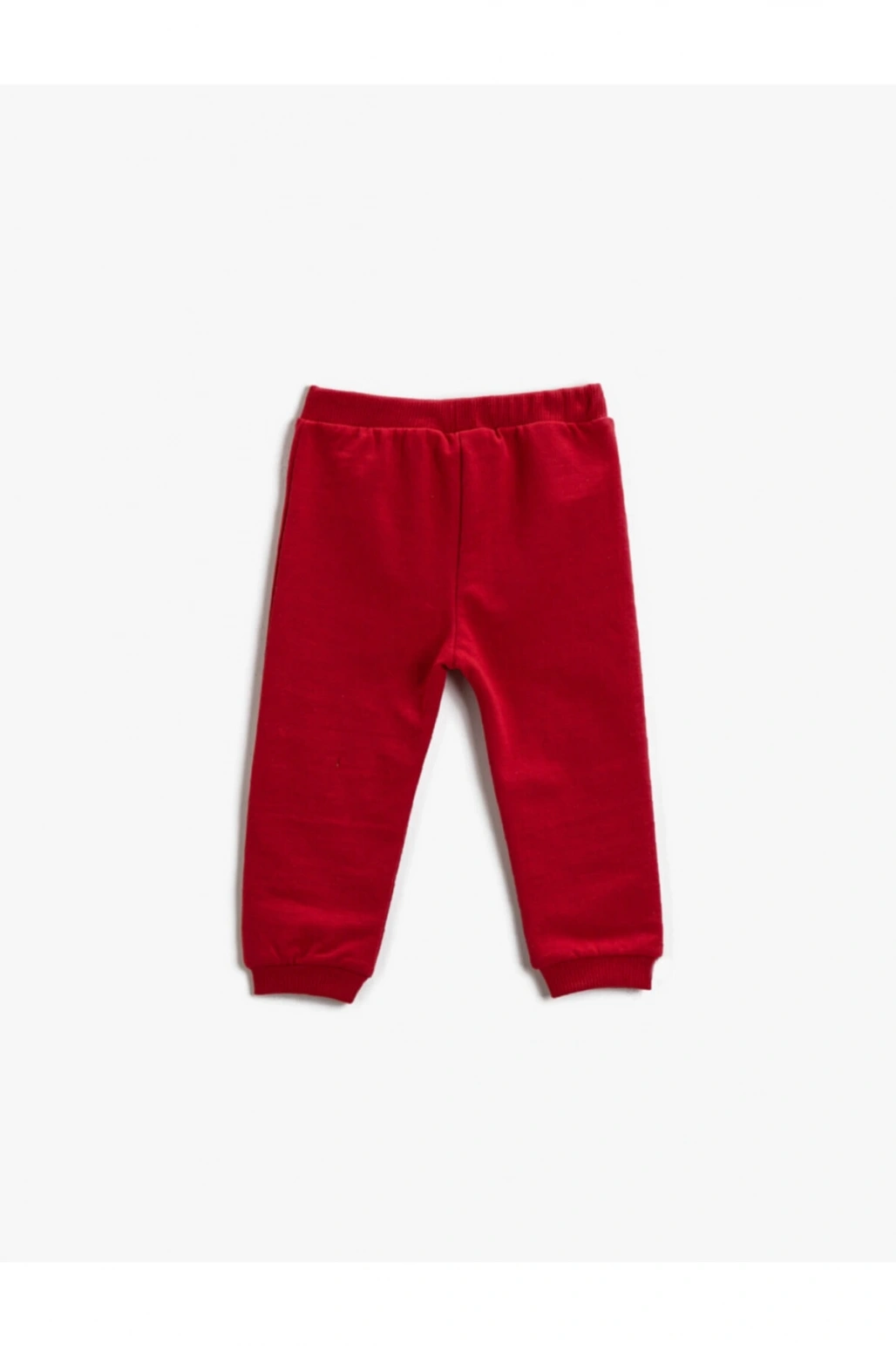 Erkek Çocuk Kırmızı Pamuklu Eşofman Altı Baskılı