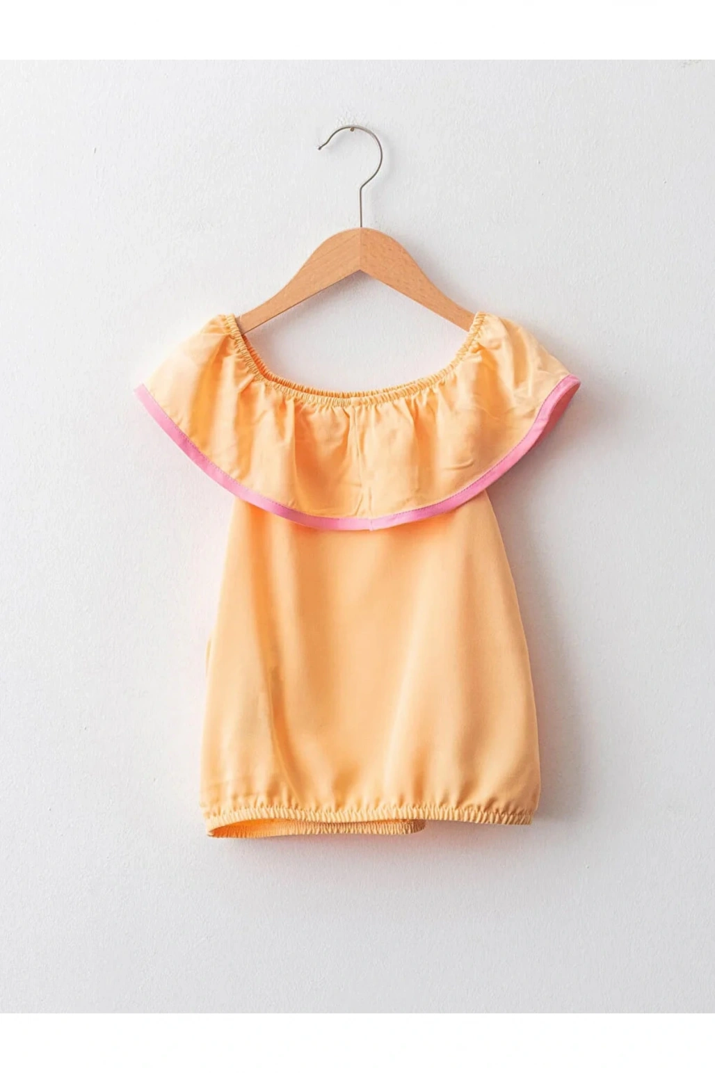 Lcw Kids Kayık Yaka Basic Viskon Kız Çocuk Bluz