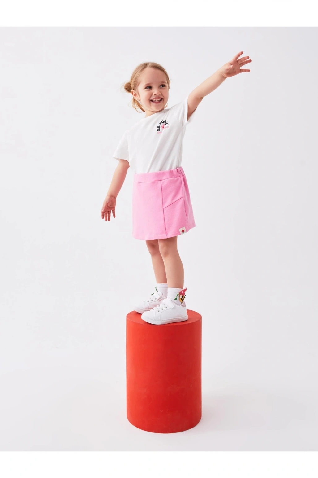 Beli Lastikli Basic Kız Bebek Şort Etek