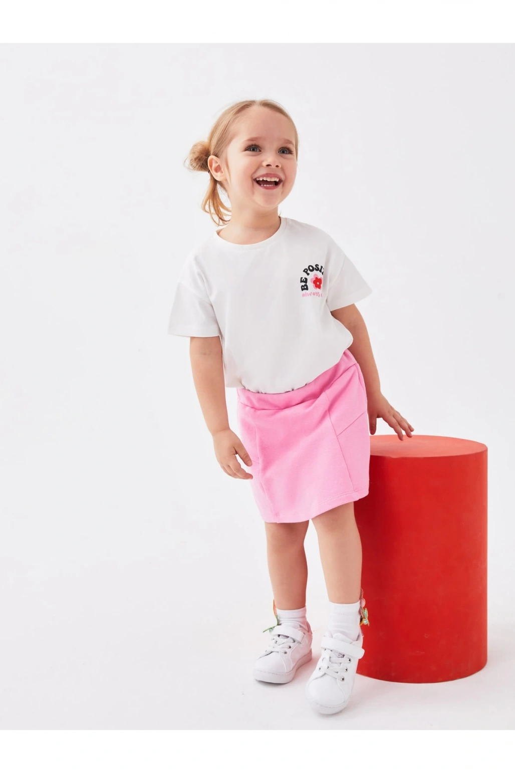 Beli Lastikli Basic Kız Bebek Şort Etek