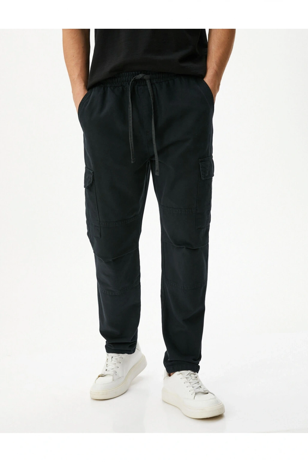 Kargo Cepli Pantolon Beli Bağcıklı Pamuklu