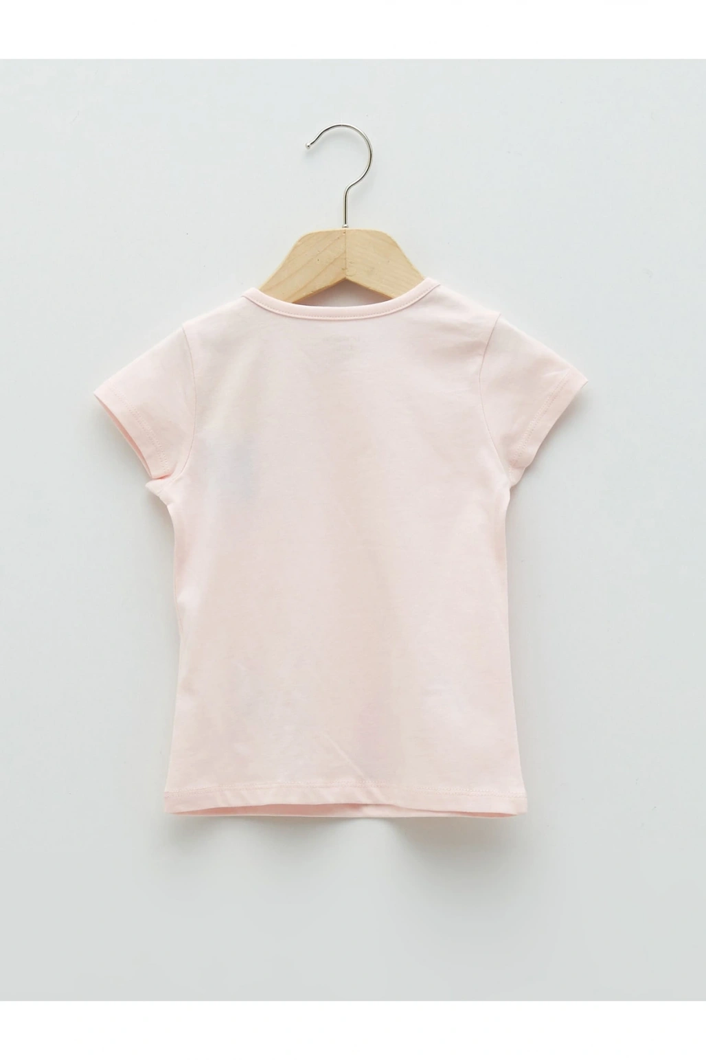 Bisiklet Yaka Kısa Kollu Baskılı Kız Bebek Tişört