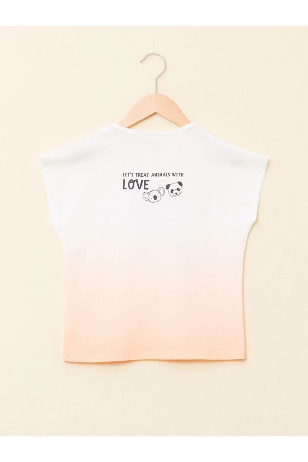 Bisiklet Yaka Baskılı Kısa Kollu Kız Çocuk Tişört