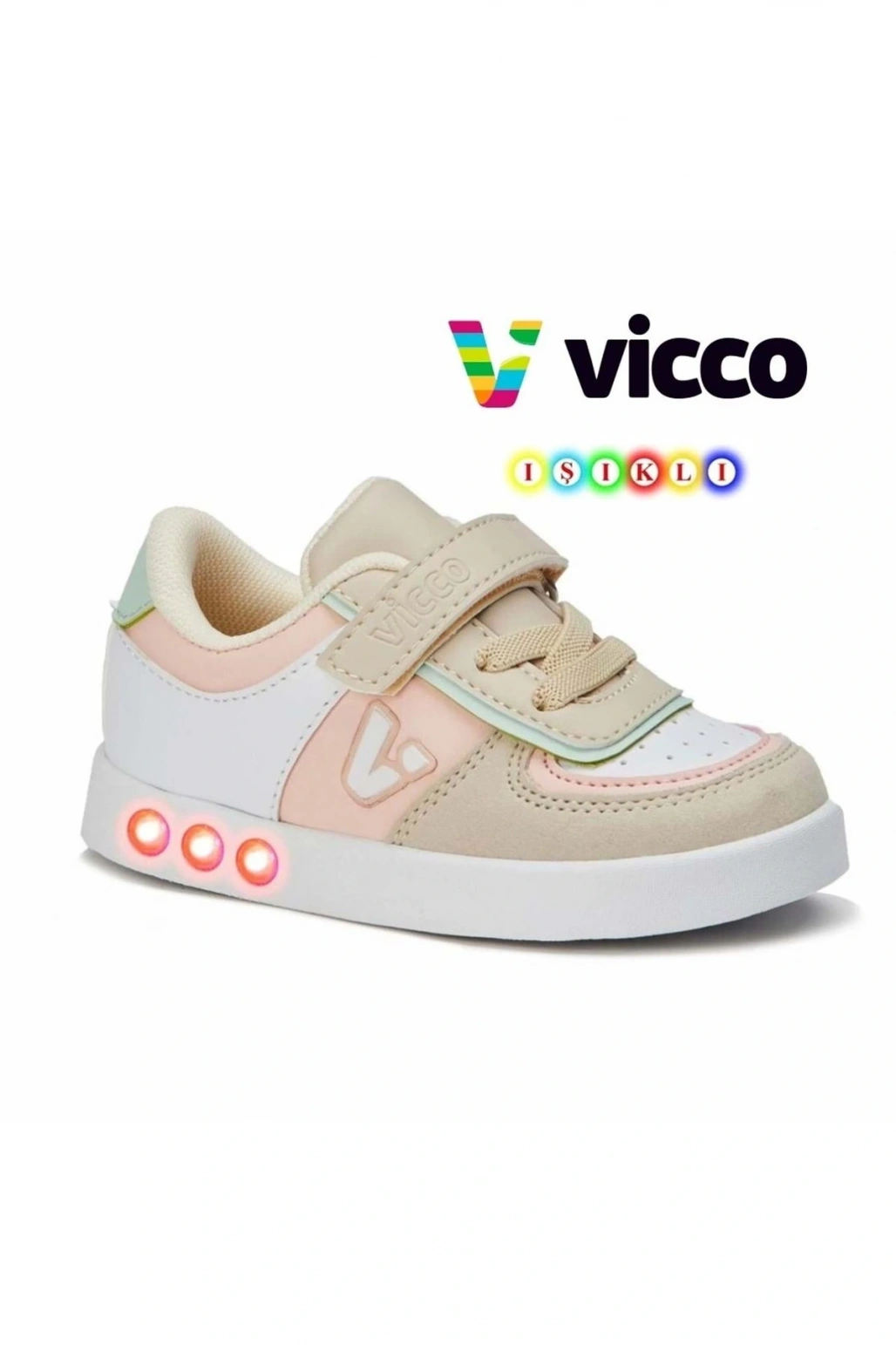 Sam Işıklı Ortopedik Çocuk Spor Ayakkabı PUDRA