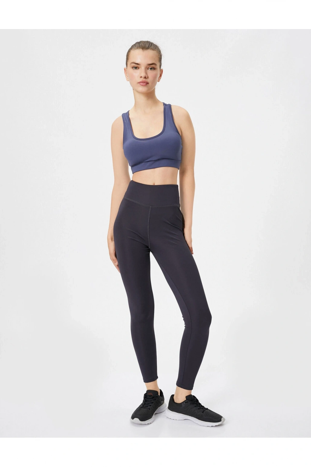 Sporcu Taytı Parlak Dikişli Yüksek Bel