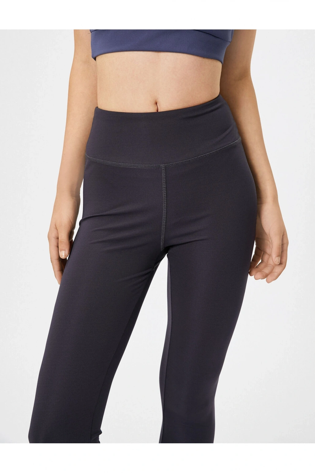 Sporcu Taytı Parlak Dikişli Yüksek Bel