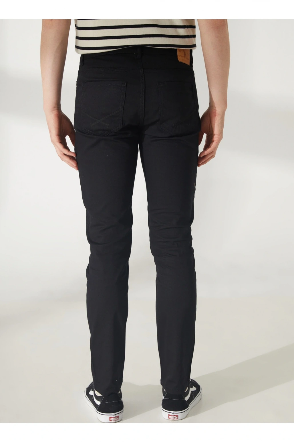 G081GL078 Dernest23Y 1600054 Us Polo Assn Erkek Kanvas Pantolon Siyah