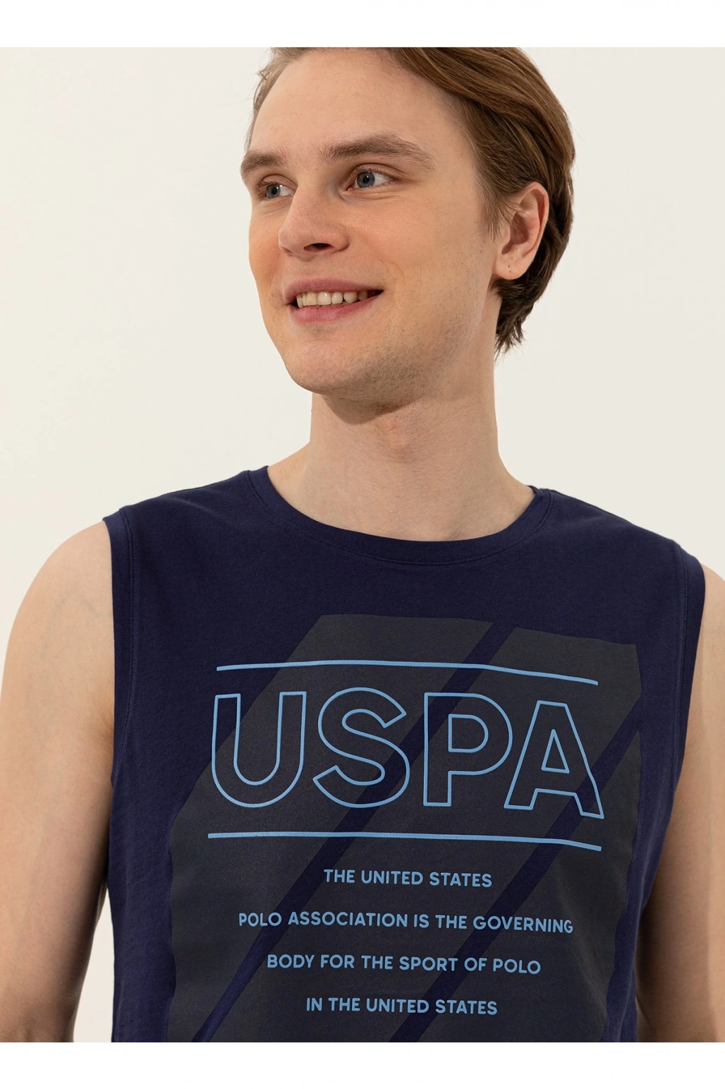 Bisiklet Yaka Lacivert Erkek T-shirt Beder