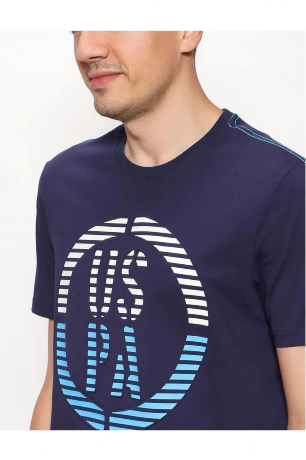 Erkek Regular Bisiklet Yaka Baskılı T-shırt
