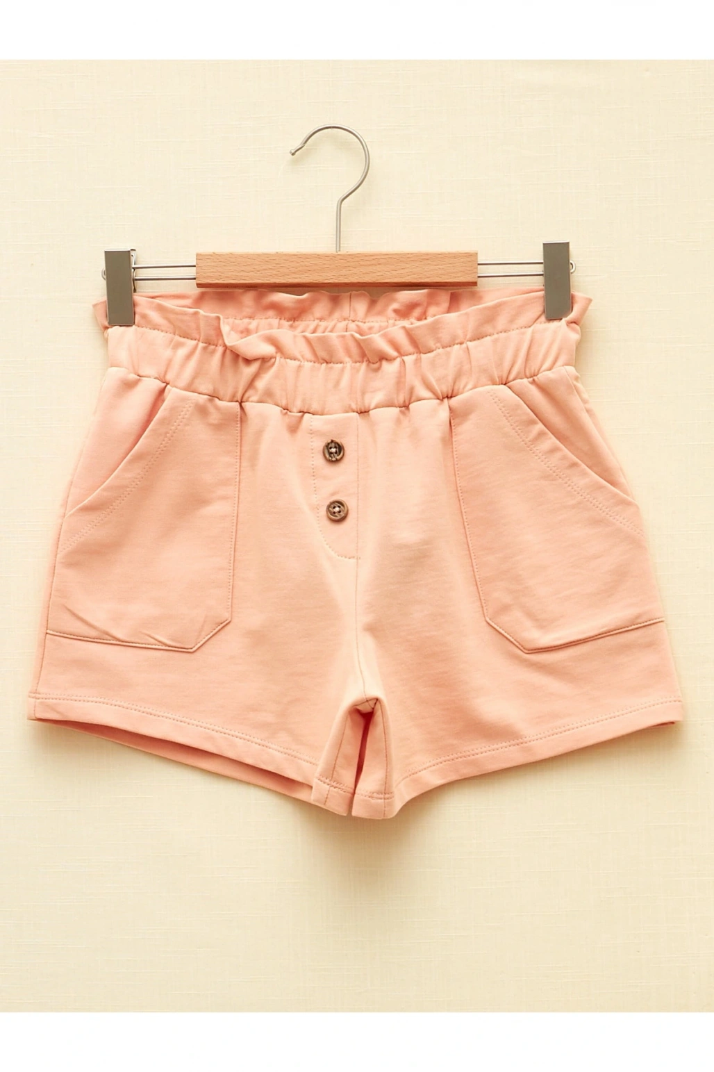 Beli Lastikli Basic Kız Çocuk Şort