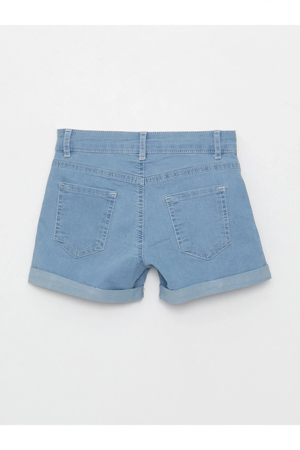 Nakışlı Kız Çocuk Jean Şort