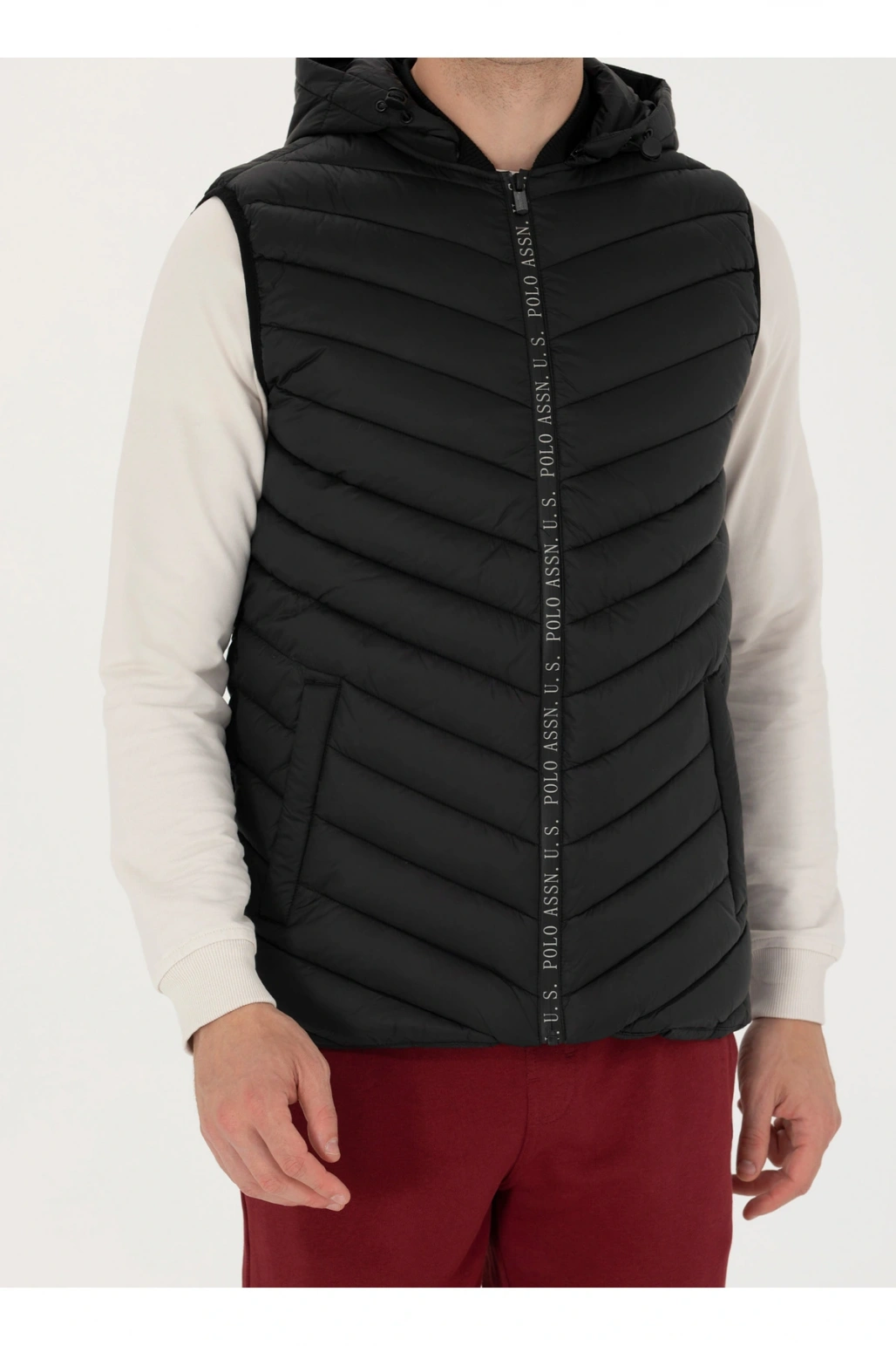 U.S. Polo Assn. Siyah Erkek Yelek JACO23K