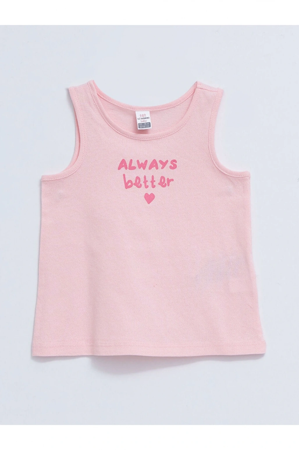 Bisiklet Yaka Baskılı Kız Bebek Atlet