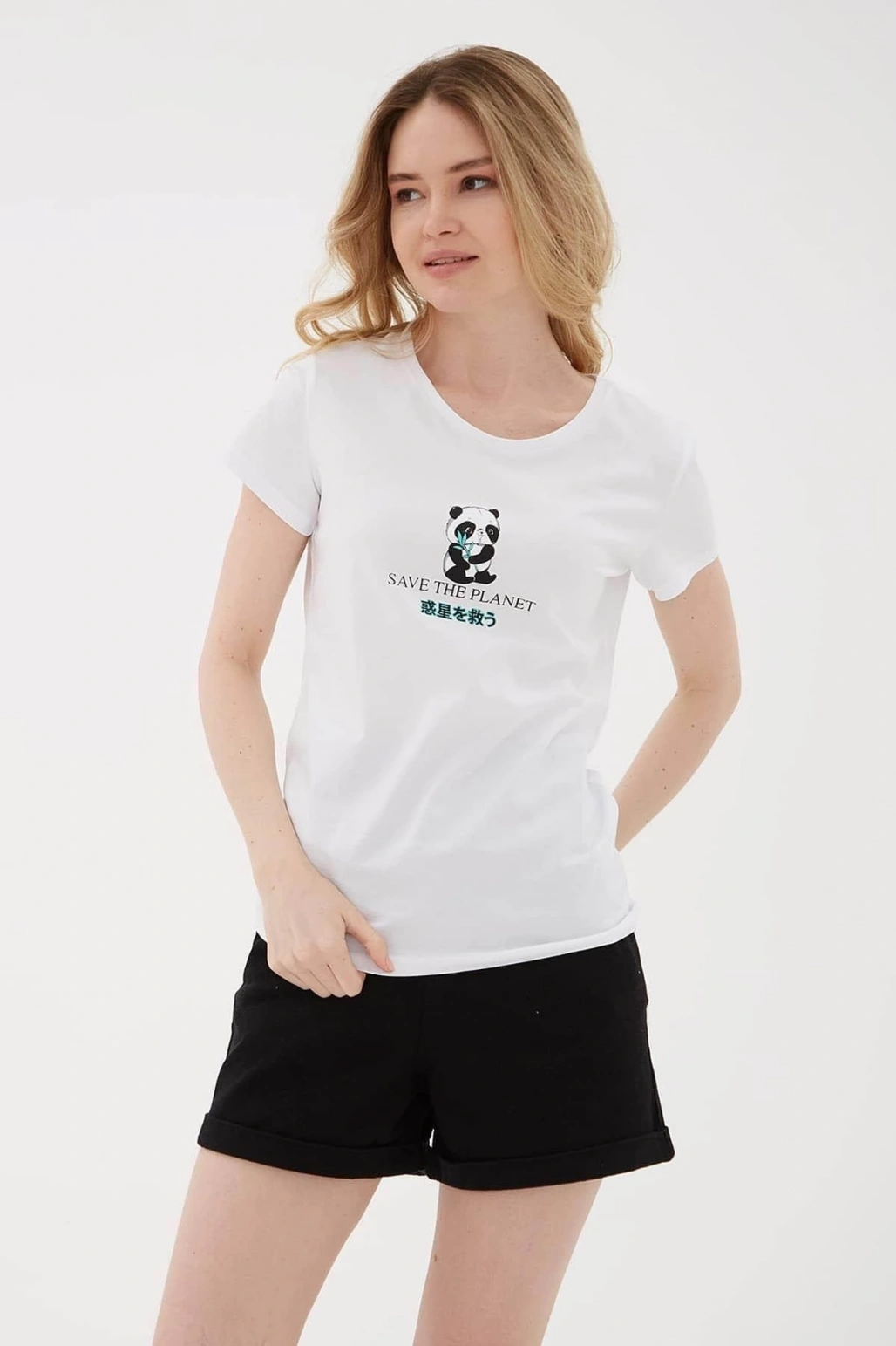 Kadın T-shirt Beyaz 23y0687k1