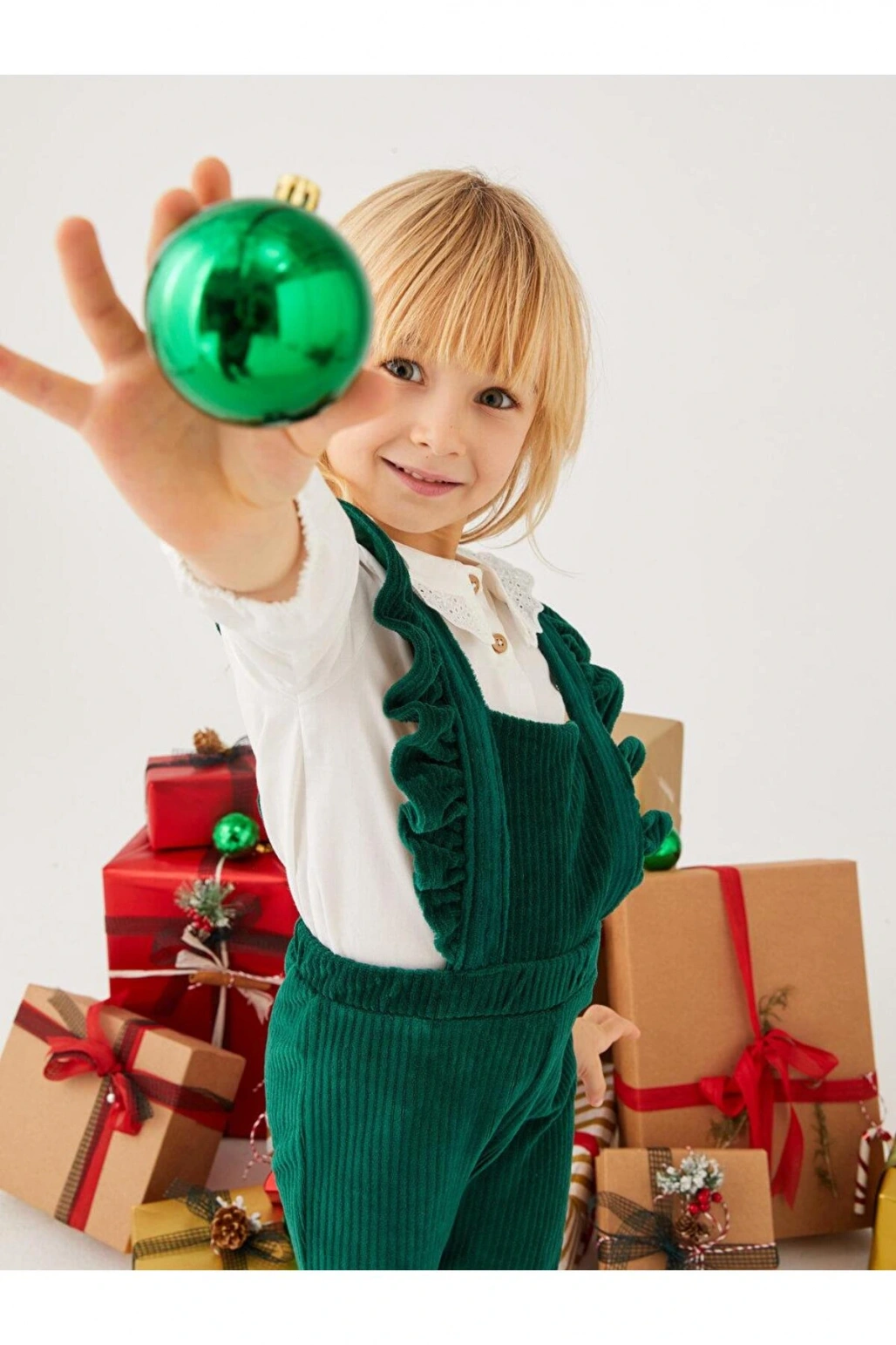 Baby Bebe Yaka Uzun Kollu Kız Bebek Gömlek