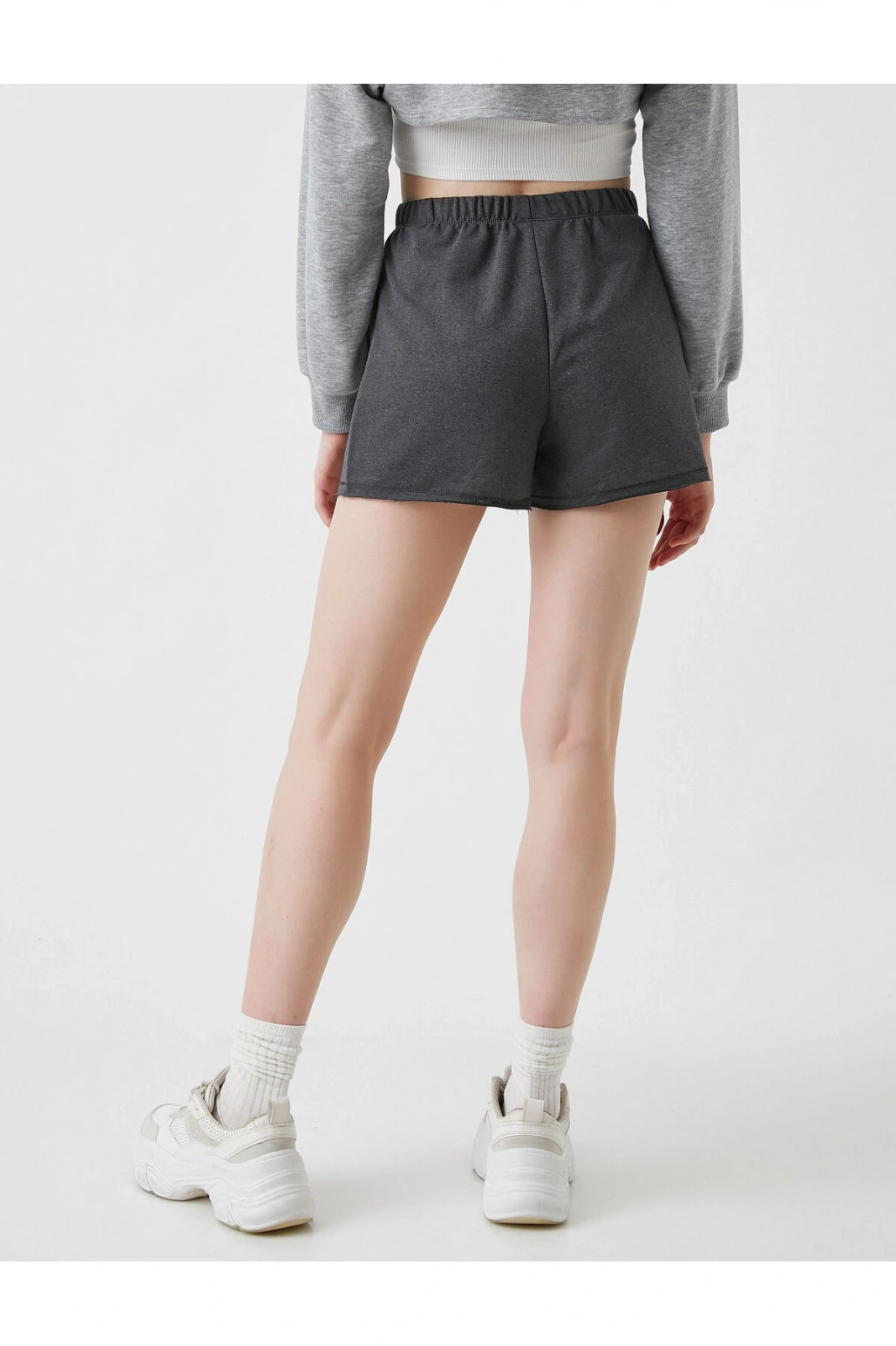 Beli Lastikli Baskılı Şort