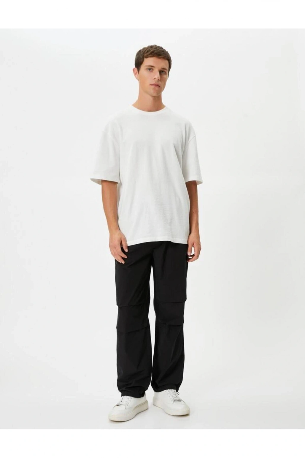 Paraşüt Bol Pantolon Oversize Beli Bağcıklı Cep Detaylı