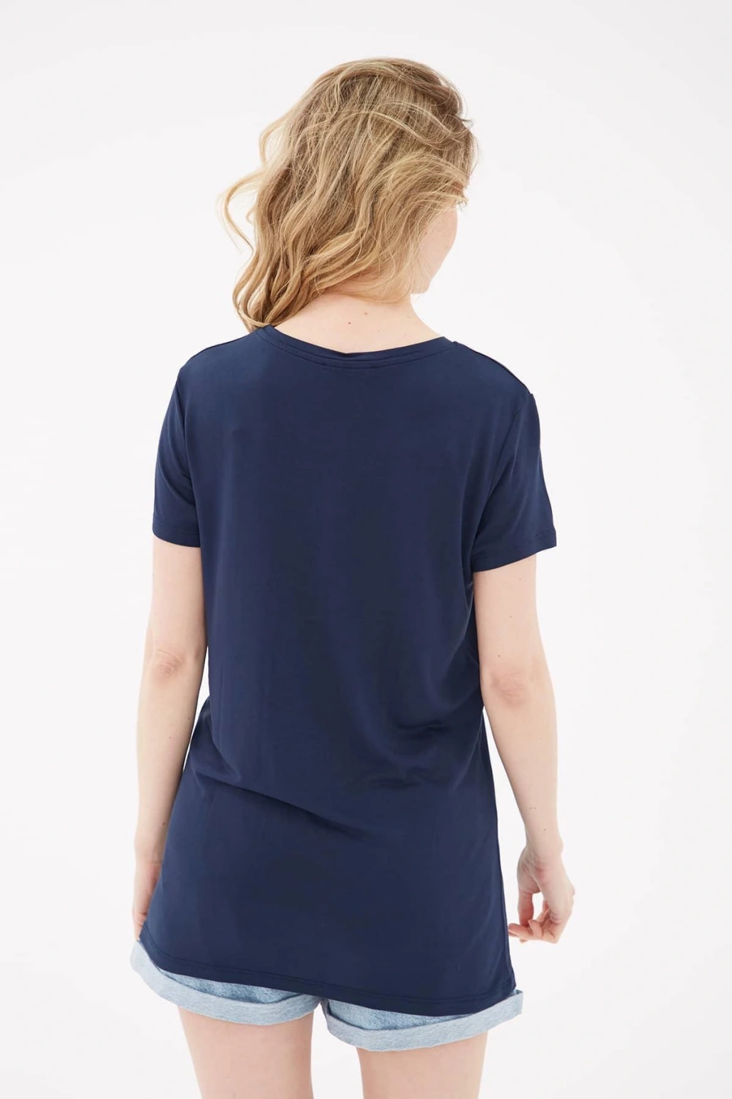 Pulpayetli T-shirt Lacivert / Navy