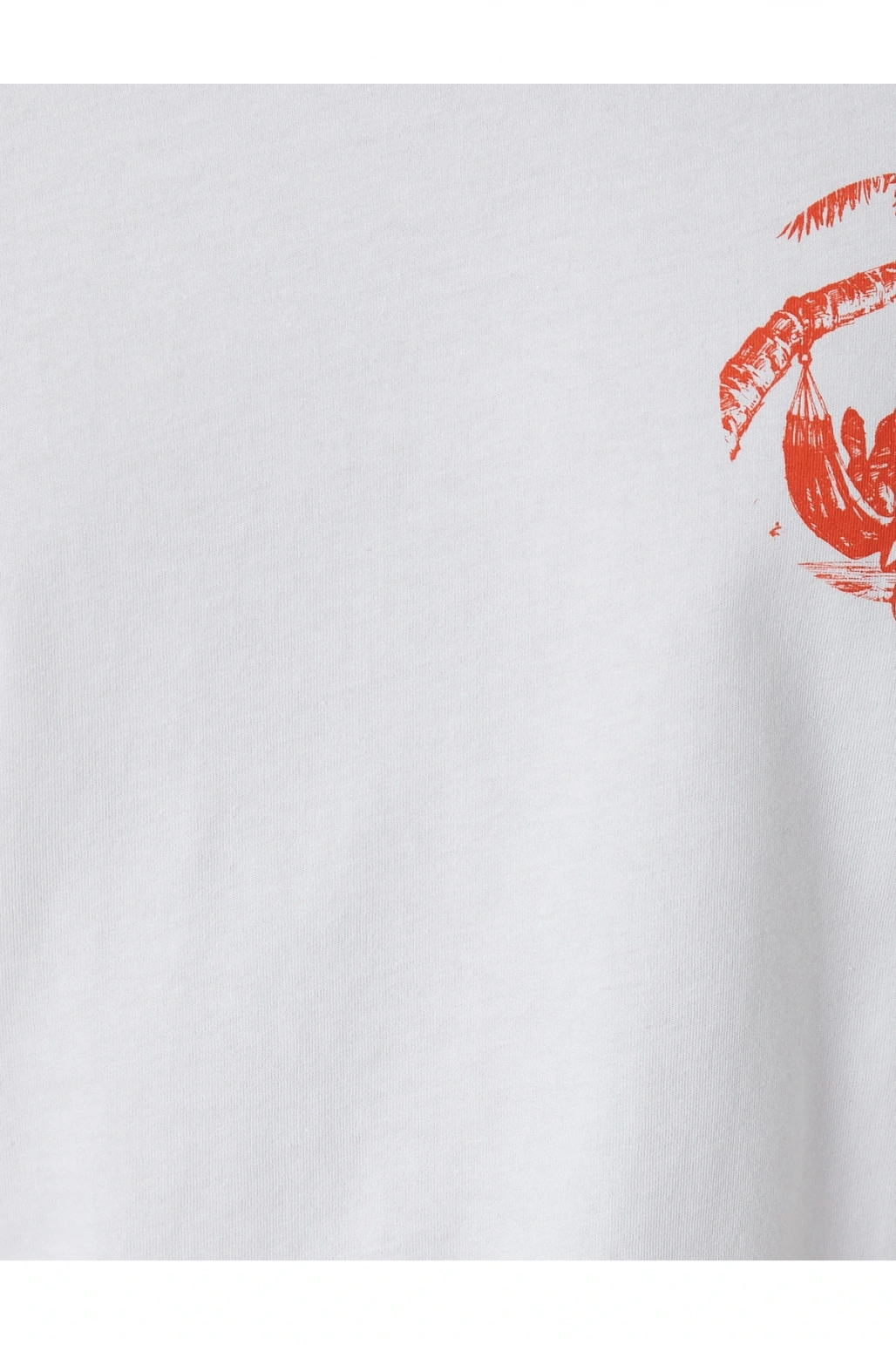 Bisiklet Yaka Tişört Palmiye Baskılı Kısa Kollu