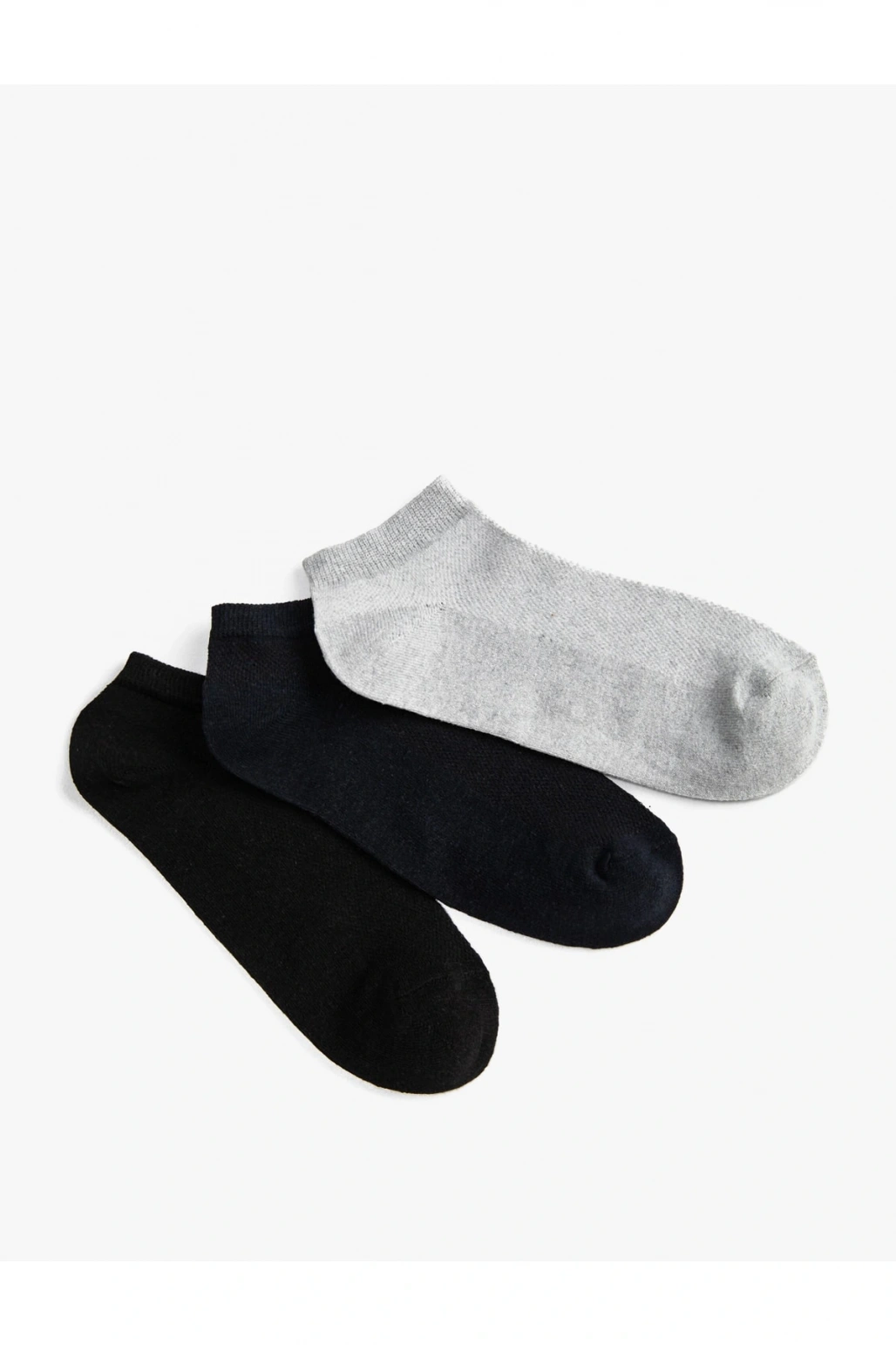 Erkek Basic 3lü Patik Çorap Seti Çok Renkli