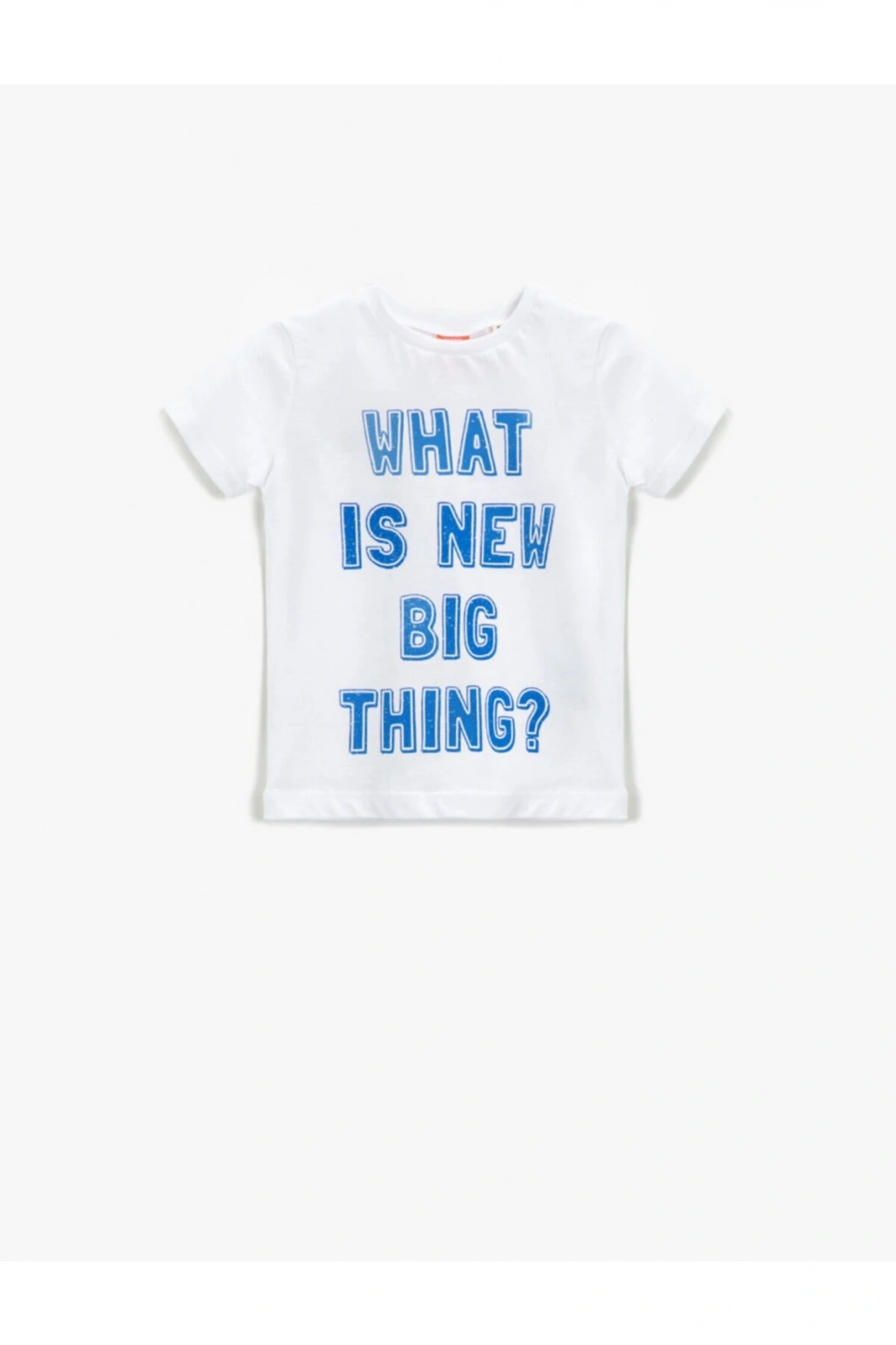 Slogan Baskılı Kısa Kollu Tişört Pamuklu