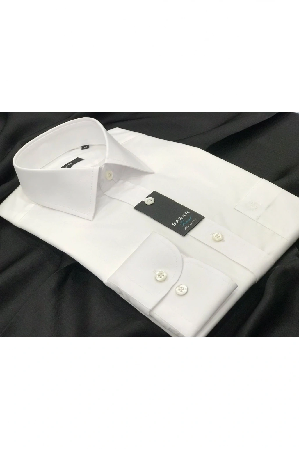 Elvio Co Uzun Kol Cepli Klasik Beyaz Gömlek