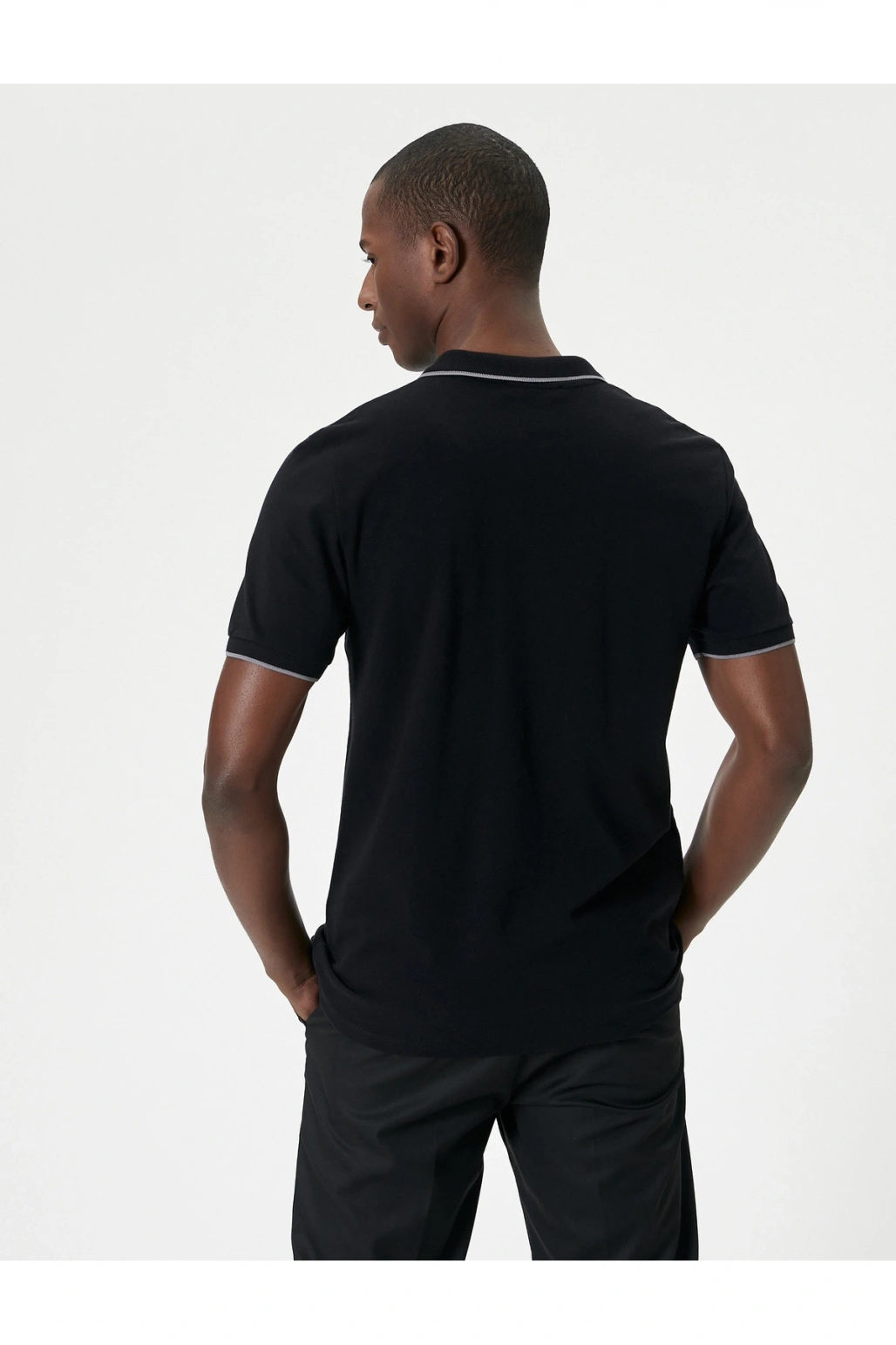 Polo Yaka Tişört Slim Fit Kısa Kollu Biyeli