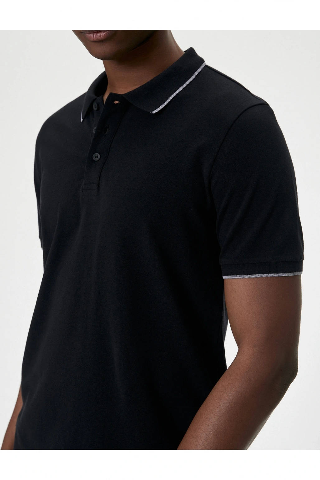 Polo Yaka Tişört Slim Fit Kısa Kollu Biyeli