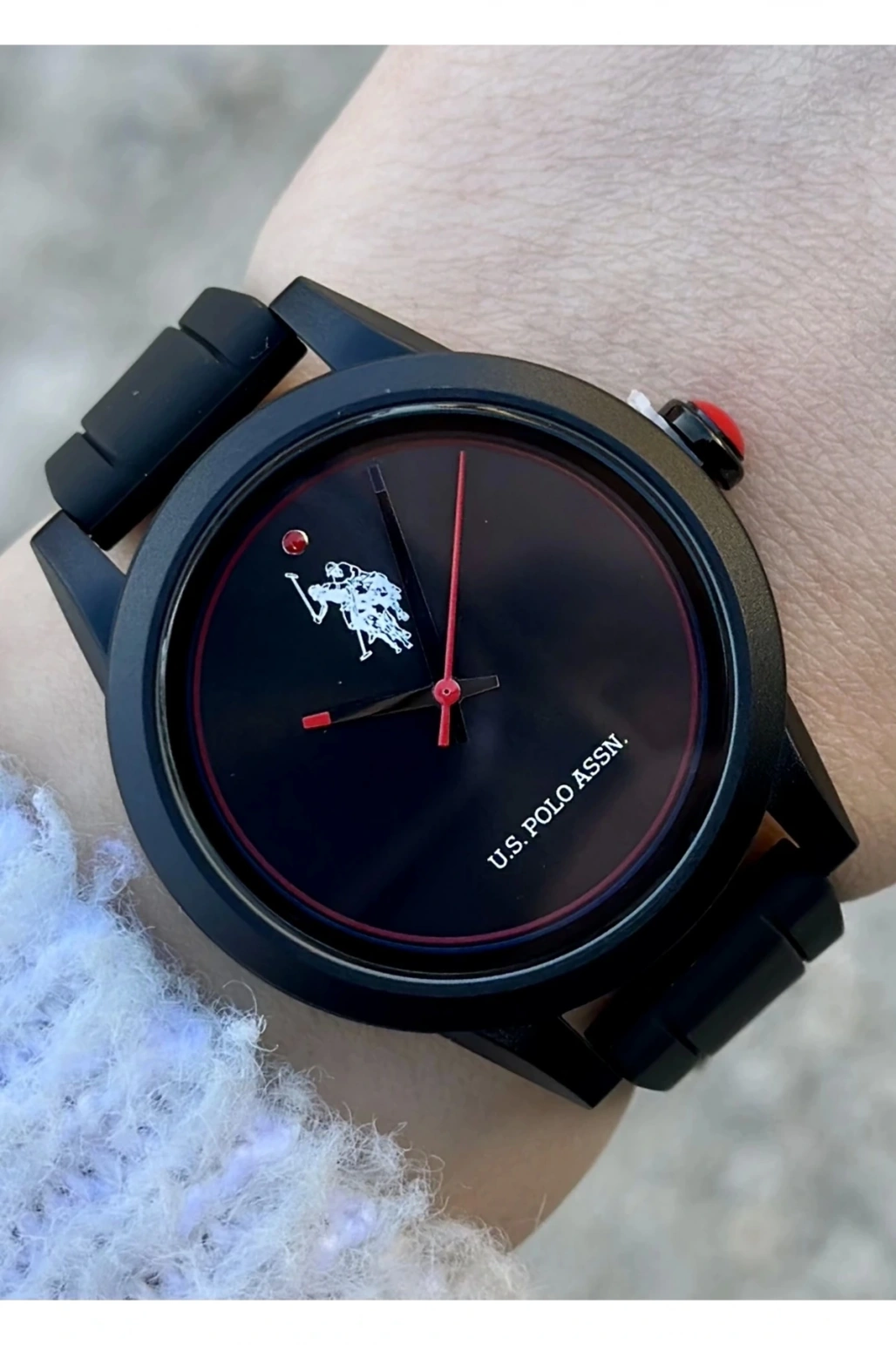 U.S. Polo Assn. USPA2007-03 Siyah Silikon Kadın Kol Saati