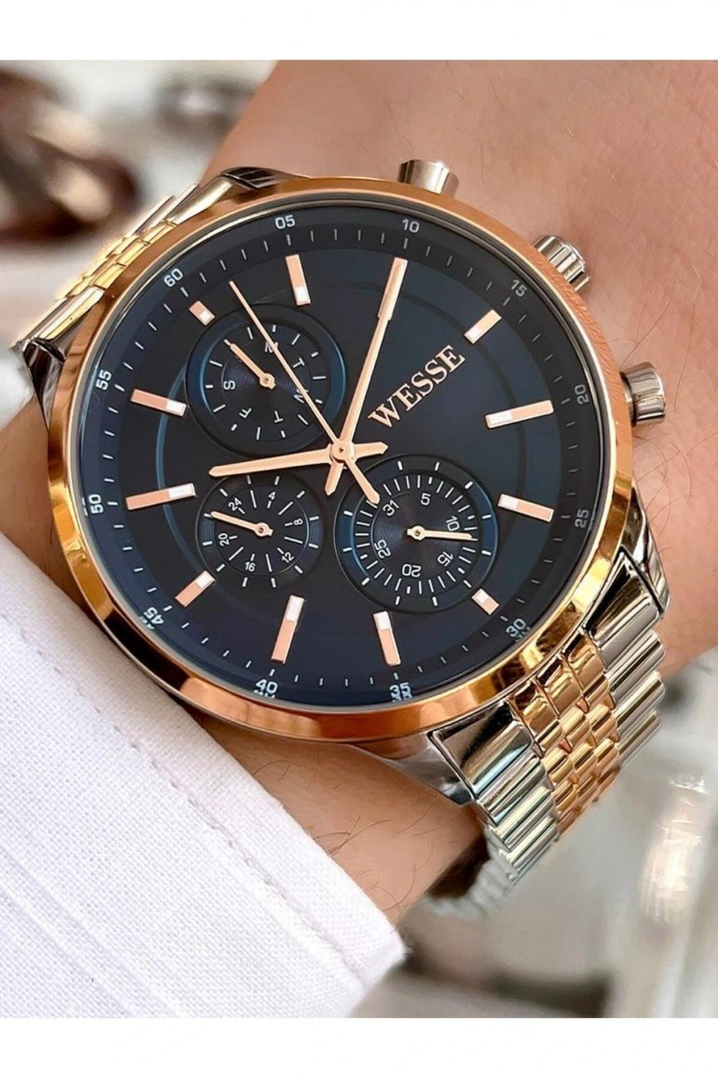 WWG207401 Wesse Çelik Kordon Kararmaz Renk Atmaz İç Fonksiyon Aktif 5 Atm Suya Dayaknıklı Kol Saat
